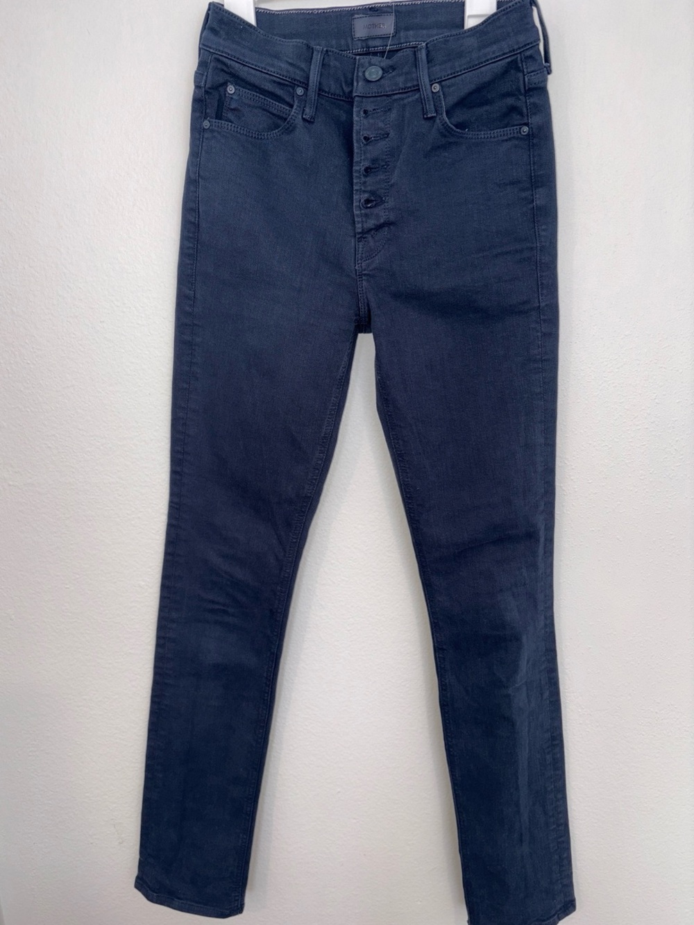 MOTHER Pixie Dazzler Navy Skinny Jeans in Navy Blue 24